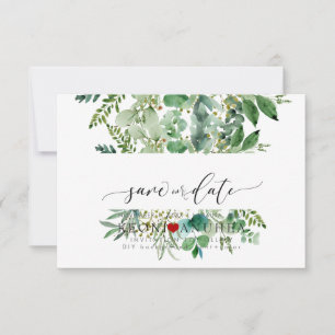 PixDezines Save Date/Greenery, Elder+Fern Save Th The Date