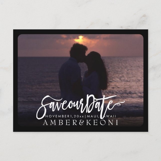 PixDezines Save the Date/Fancy Script Announcement Postcard (Front)