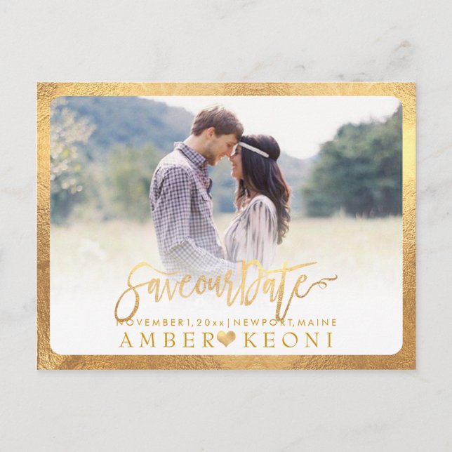 PixDezines Save the Date/Fancy Script Announcement Postcard (Front)