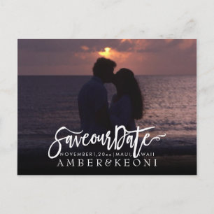 PixDezines Save the Date/Fancy Script Announcement Postcard