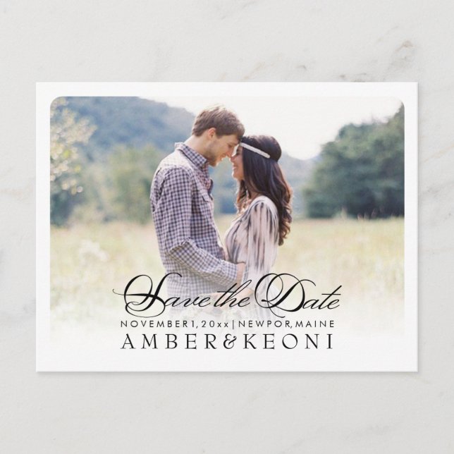 PixDezines Save the Date/Fancy Script Announcement Postcard (Front)