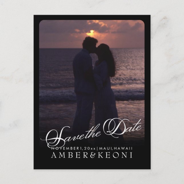 PixDezines Save the Date/Fancy Script Announcement Postcard (Front)