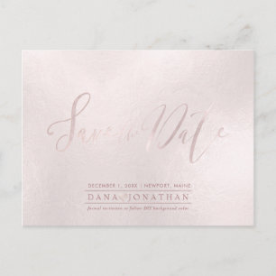 PixDezines Save the Date/Iridescent Blush Pink Postcard