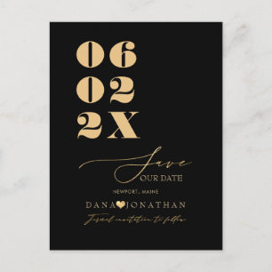 PixDezines Save the Date Luxe Script DIY Colour Postcard