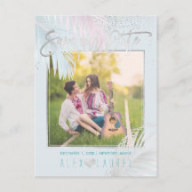 PixDezines Save the Date/Palms/Platinum+Aqua