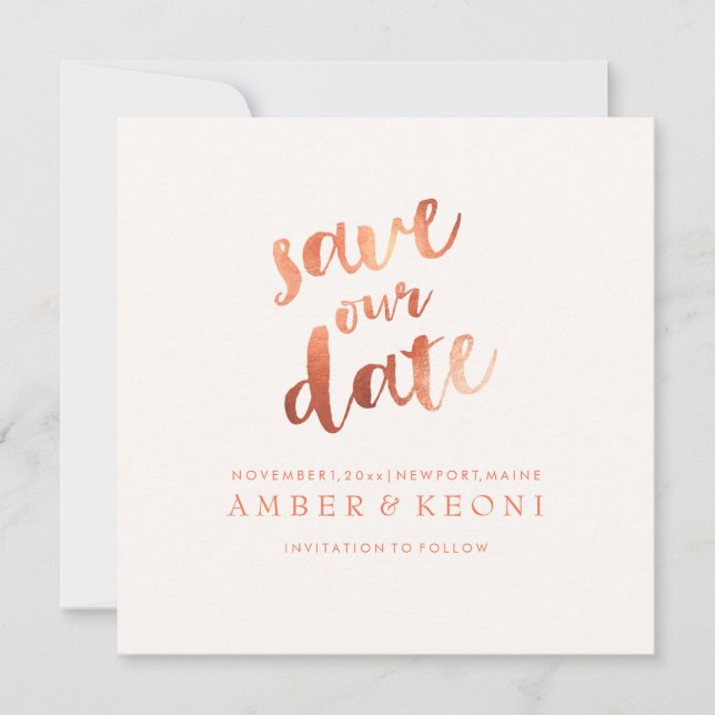 PixDezines Save the Date/Sunset Orange/DIY Bckgrnd Date (Front)