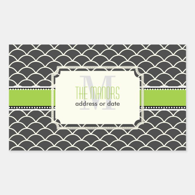 PixDezines scales trellis/DIY colours Rectangular Sticker (Front)
