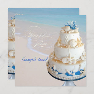 PixDezines Seashells Cake/Bridal Shower Invitation