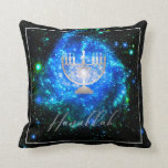 PixDezines Shine, Hanukkah|Temple Menorah Cushion<br><div class="desc">PixDezines Happy Hanukkah,  a faux silver Temple Menorah with a removable background.  Copyright © 2008-2018 PixDezines.com™ and PixDezines™ on Zazzle.com. All rights reserved.</div>