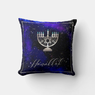 PixDezines Shine, Hanukkah Temple Menorah Cushion