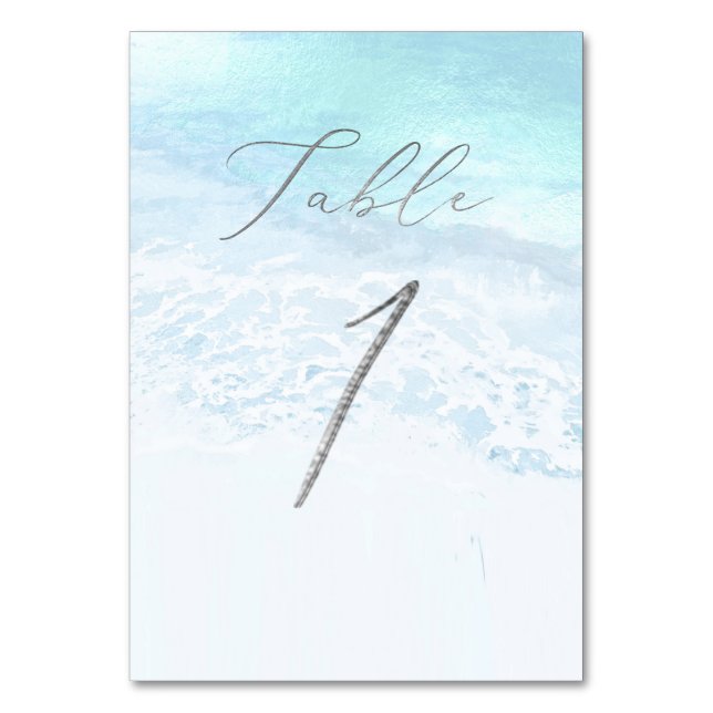 PixDezines Shoreline Table Numbers Card (Front)