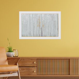 PixDezines Silver Birch Forest DIY Border Color Poster