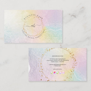 PixDezines Simple Blush Brush Stroke Cotton Candy Business Card