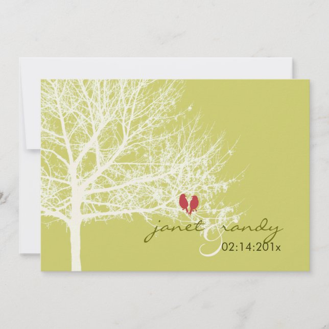 PixDezines Snow Birds|diy colour|winter Invitation (Front)