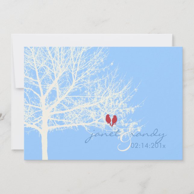 PixDezines Snow Birds|Fall|Winter|diy colour Invitation (Front)