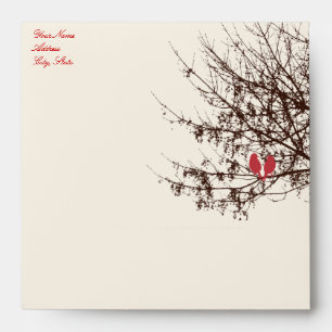 PixDezines Snow Birds Fall + Winter Invitations Envelopes
