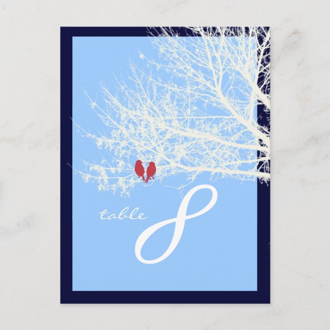 PixDezines snow birds table cards (Front)