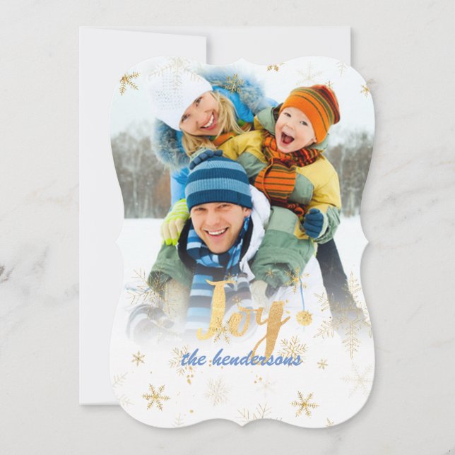 PixDezines snowflakes/gold//holiday cards (Front)