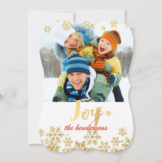 PixDezines snowflakes/gold//holiday cards (Front)