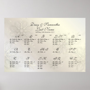 PixDezines Snowflakes, seating chart by Alpha