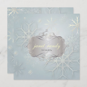 PixDezines SNOWFLAKES/WINTER WEDDING Invitation