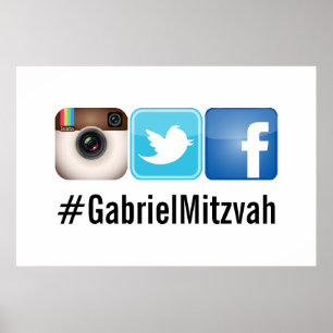 PixDezines Social Hashtag Poster