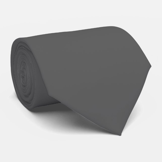 PixDezines SOLID SLATE GREY/DIY COLOR Tie (Rolled)