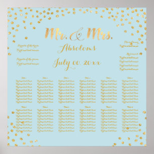 PixDezines Something Blue/Gold/seating chart
