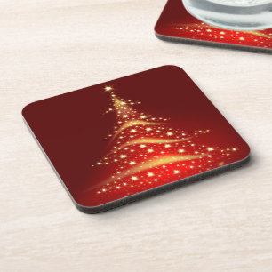 PixDezines Sparkling Christmas Tree Coaster