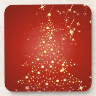 PixDezines Sparkling Christmas Trees Coaster