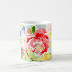 PixDezines Spring Watercolor Flowers Coffee Mug
