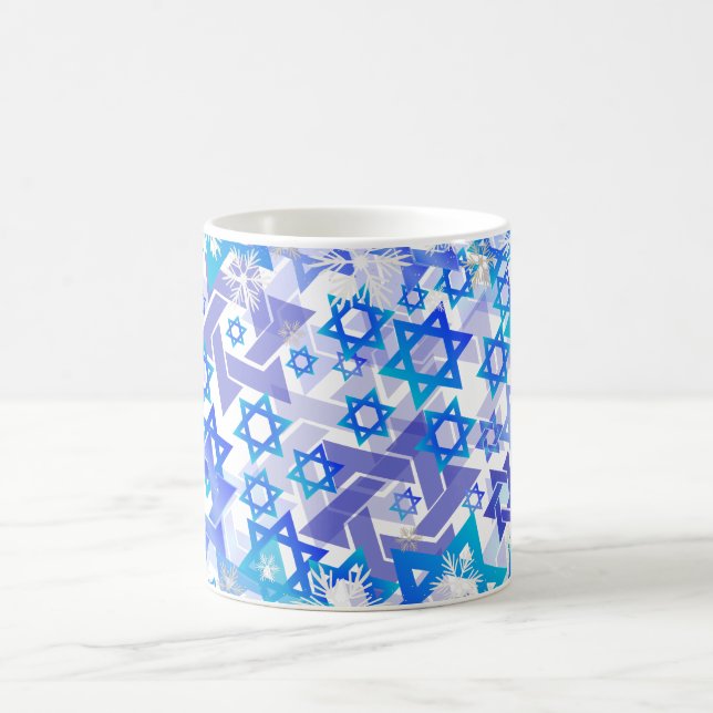 PixDezines Star of David Pattern Coffee Mug (Center)