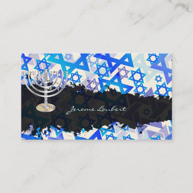PixDezines STAR OF DAVID, RABBI Business Card (Front)