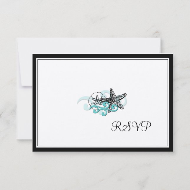 PixDezines Starfish RSVPs RSVP Card (Front)