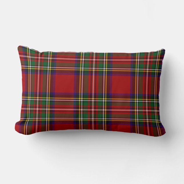 PixDezines stewart tartan Lumbar Cushion (Front)