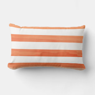 PixDezines stripes/digital watercolor affects Lumbar Cushion