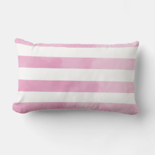 PixDezines stripes/digital watercolor affects Lumbar Cushion