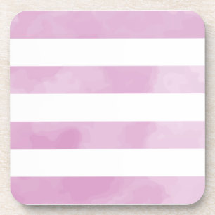 PixDezines stripes/digital watercolor Coaster