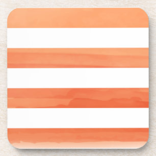 PixDezines stripes/digital watercolor Coaster