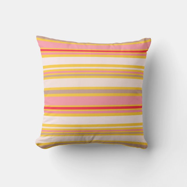 PixDezines stripes/DIY colour Cushion (Front)