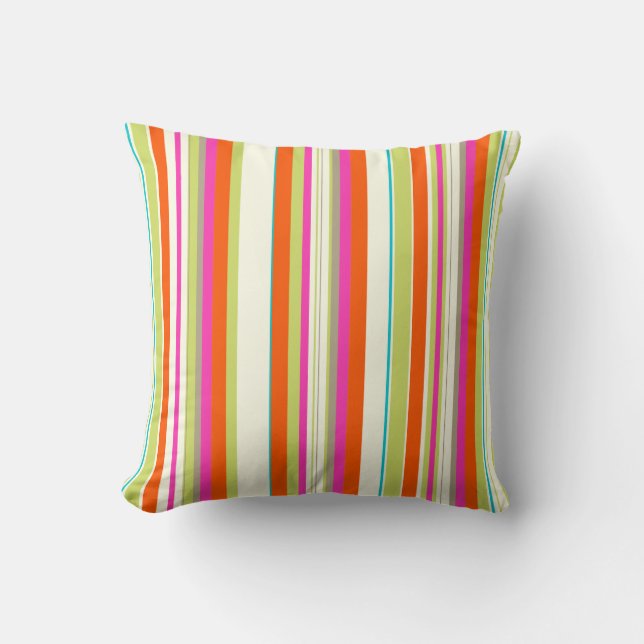 PixDezines stripes/DIY colour Cushion (Front)