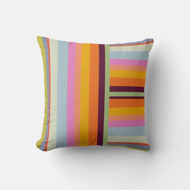 PixDezines stripes/DIY colour Cushion (Front)