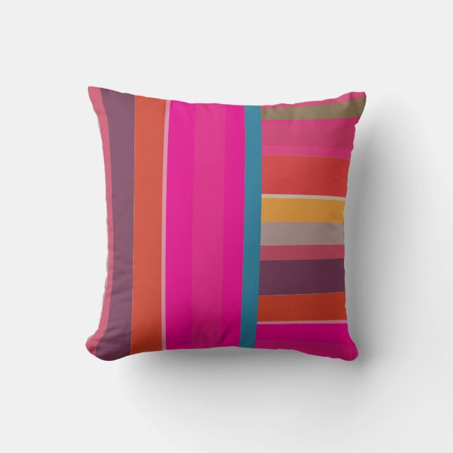 PixDezines stripes/DIY colour Cushion (Front)