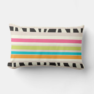 PixDezines stripes/DIY colour Lumbar Cushion