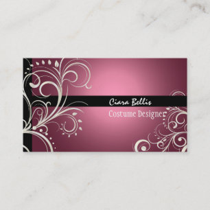 PixDezines Stylish Pearl Swirls+pink mauve Business Card