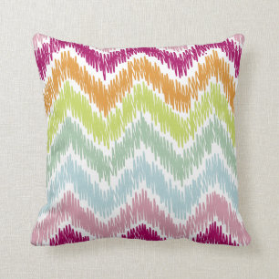 PixDezines summer ikat chevron pattern Cushion