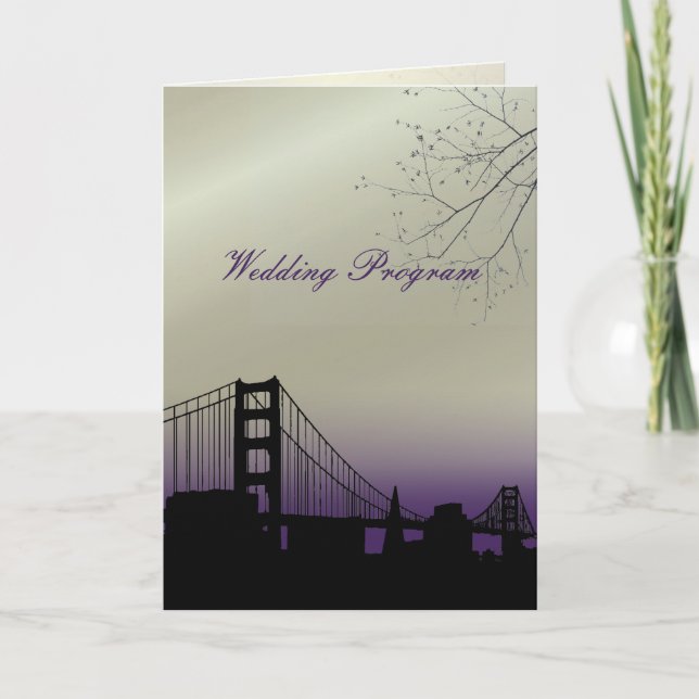 PixDezines sunset at golden gate/wedding program (Front)