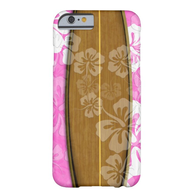 PixDezines surf board+hibiscus/diy background Case-Mate iPhone Case (Back)