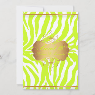 PixDezines Sweet 16/Zebra Stripes Invitation