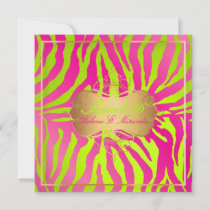PixDezines Sweet 16/Zebra Stripes Invitation